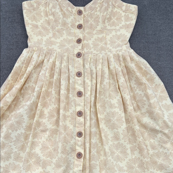 Maeve Cream Midi Dress with Button Detail - Picture 4 of 7